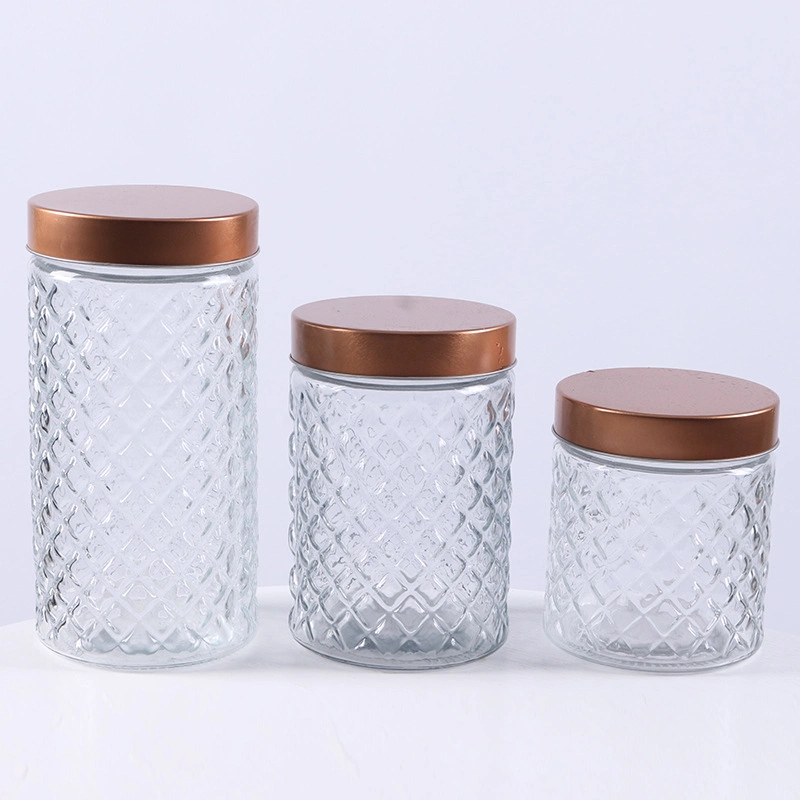 Glass Storage Jar with Lid Glass Food Storage Canister Cookie Jars