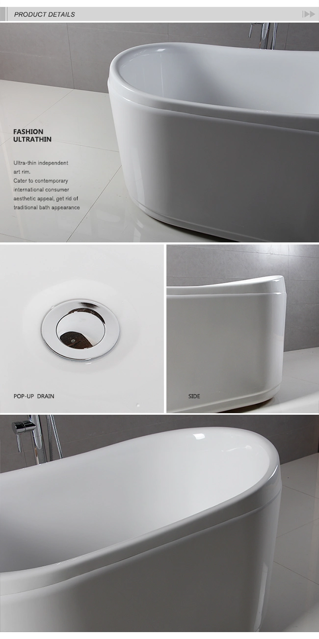 Cheap Small Freestanding White Acrylic Bathtub Tubs