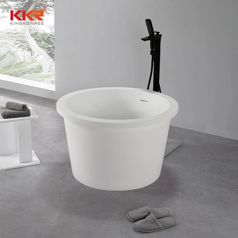 Wholesale Price Small Size Acrylic Solid Surface Round Freestanding Bathtub