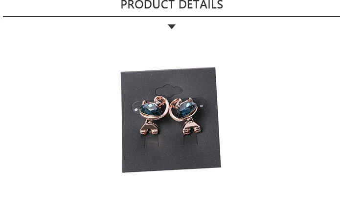 Fashion Jewelry Earrings with Faced Glass Bead Rose Gold Plated