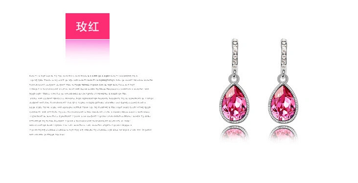 Wholesale Price Attractive Crystal Drop Earrings for Women