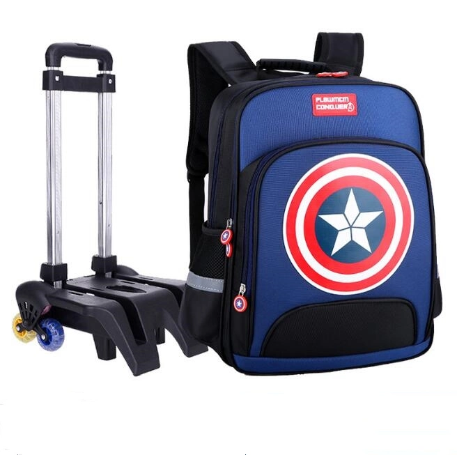 Captain America School Bag Trolley Schoolbag Backpack