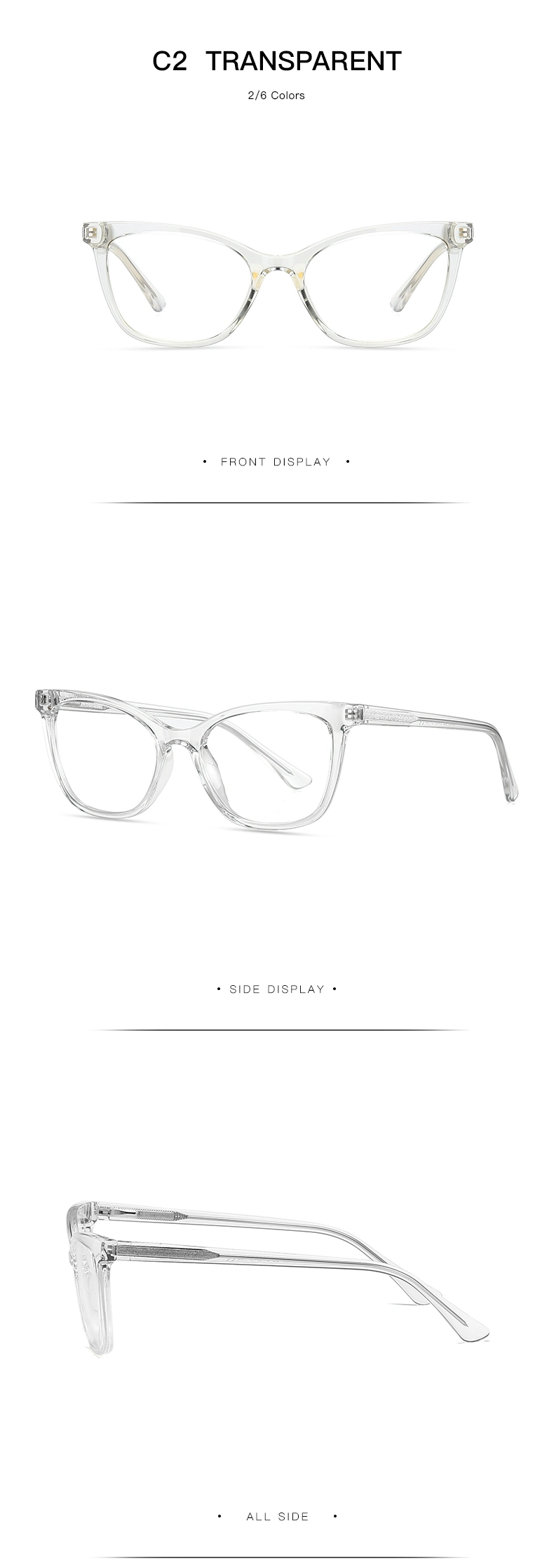 Fashion Designed Unisex Retro Glasses Frames Anti Blue Light Ready Goods