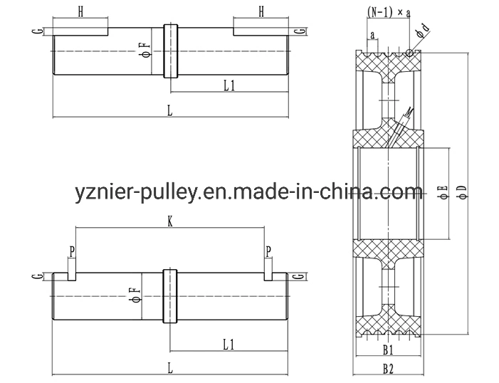 Mc Nylon Rope Pulley Elevator Nylon Driving Sheave Lift Pulley