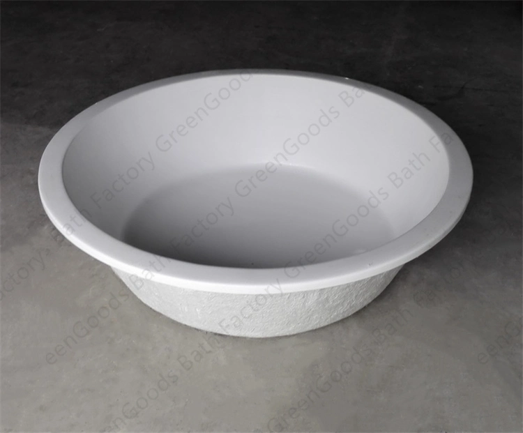 Chinese Big Round Tub Acrylic Circular Massage Soaking Bathtub