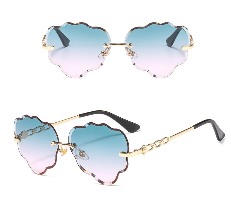 Fashion Frameless Sunglasses Transparent Vintage Rimless Sunglasses
