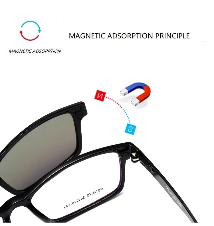 5 in 1 Clips Driving Glasses Stainless Steel Magnetic Easy to Replace The Lens