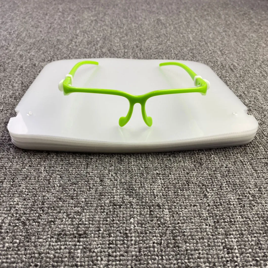 Disposable Chemical Safety Eye Glasses Transparent Frame Plastic Visor Bracket Protective Glasses Face Shield