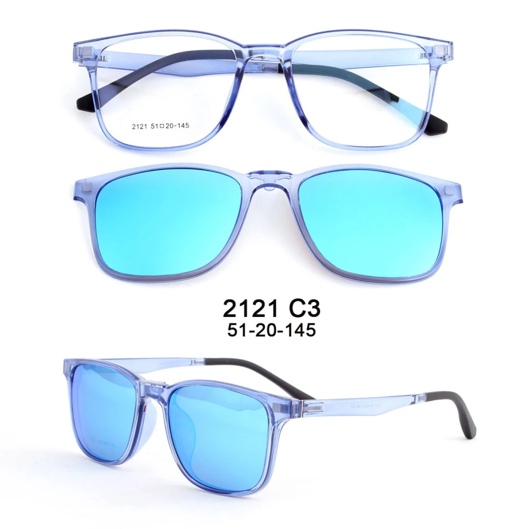 Gl2121 Magnetic 5 in 1 Polarized Glasses Clip on Sunglasses