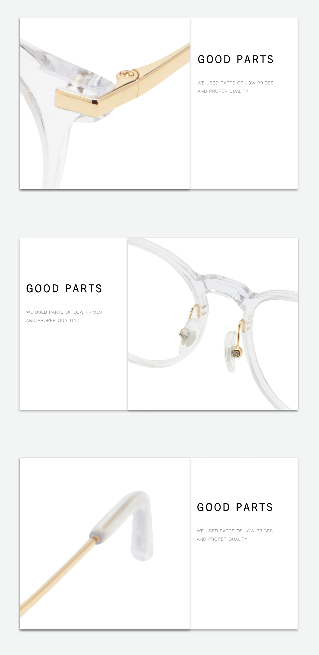 Fashion Optical Eye Glasses Frame, Acetate&Metal Reading Eyeglasses