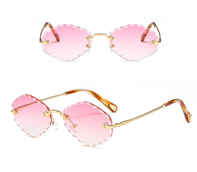 2020 Best Selling Rimless Sunglasses for Women Brand Eyewear