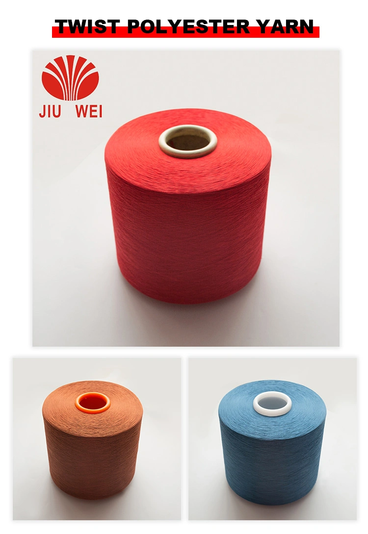 Raw White Eco-Friendly High Tenacity Dope Dyed High Elasticity 100% Polyester DTY Filament Yarn
