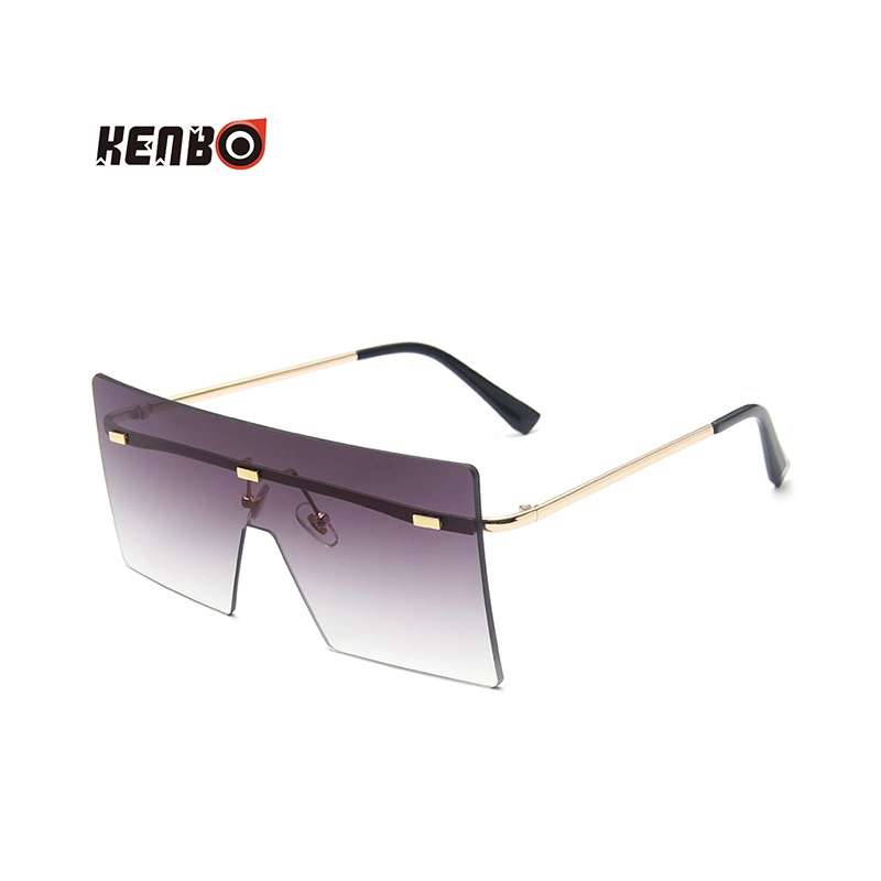 Kenbo New Arrivals Fashion Rimless Gradient Lens Oversized Square Sunglasses for Women 2020