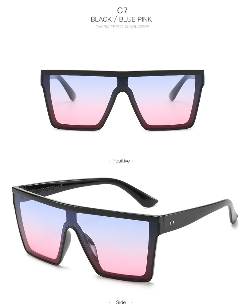 Personal Trendy Unisex Square One Piece Lens Sunglasses UV Protection