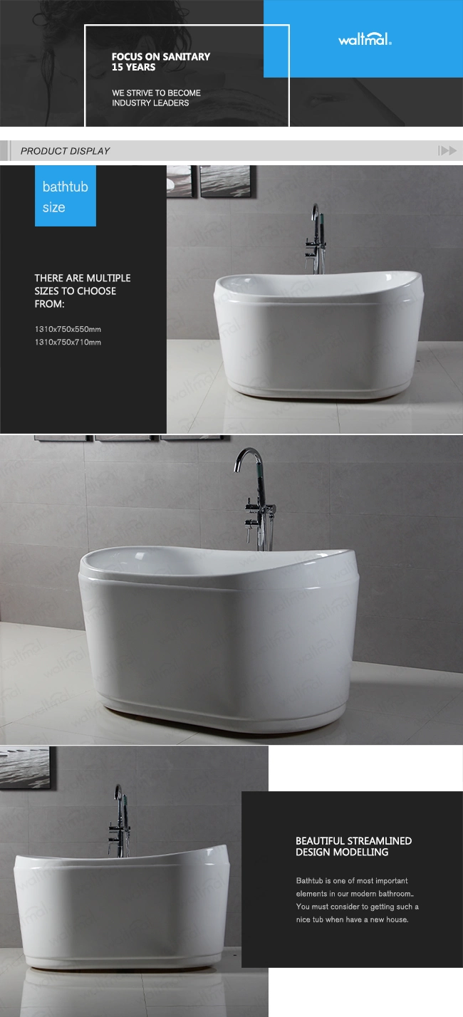 Cheap Small Freestanding White Acrylic Bathtub Tubs