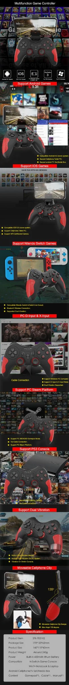 2020 New Whole Sell for Fortnite Game Wireless Android Mobile Phone Game Controller