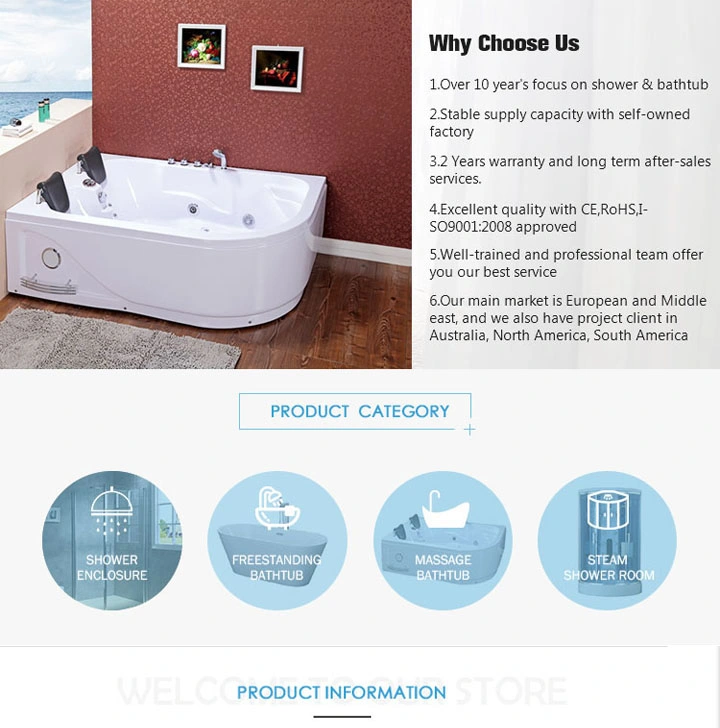 Massage SPA Bathtub with Color Changing Lights (TLP-675)