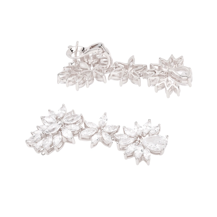 Classic Earrings Flower Shapes Elegant Party Earrings for Women