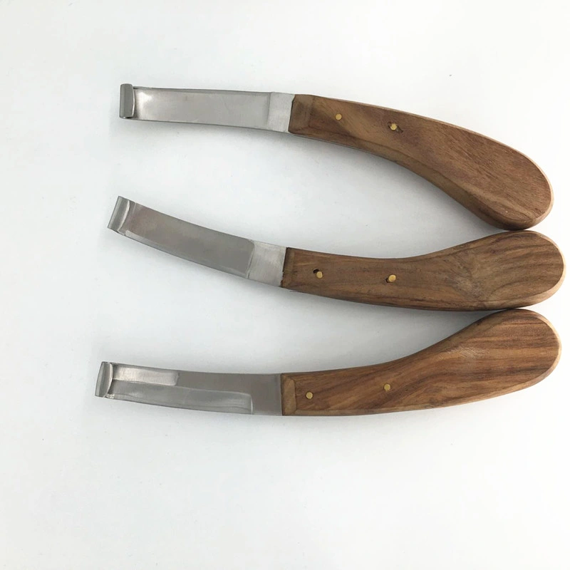 High Quality Stainless Steel Hoof Knife for Planing off Flat Areas of Over Grown Hoof