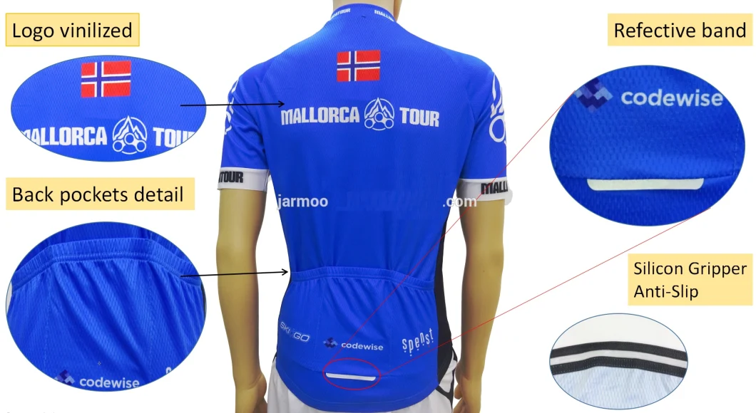 Fashionable Promotional Free Design Vintage Cycling Jerseys