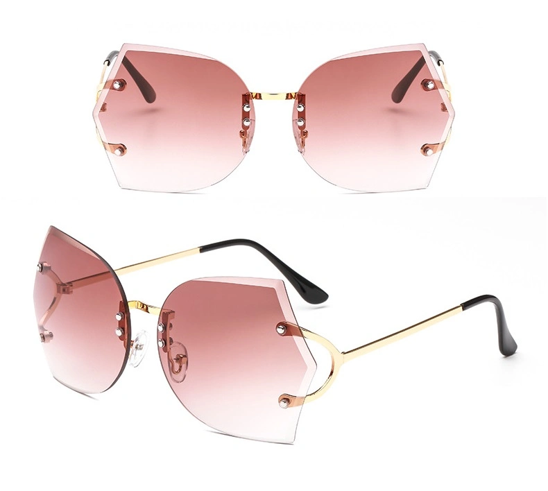 2020 New Style Funny Frameless Polarized Women Designer Sunglasses