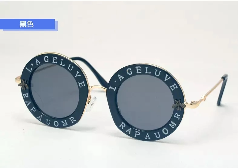 2020 Newest Fashion Round Unisex Luxury Brand Designer Women Bee Oval Sunglasses