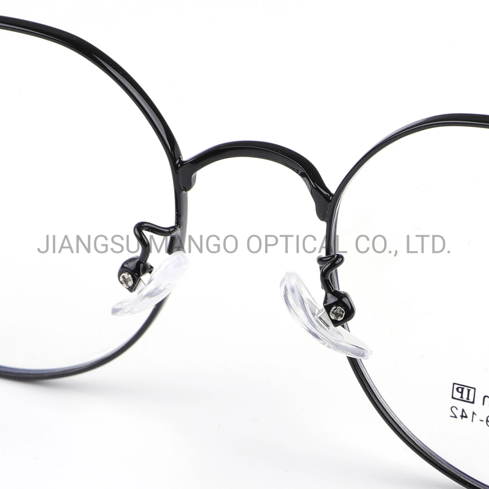 Retro Silver Round Metal Frame Glasses High End Titanium Eyewear Eyeglass Frame