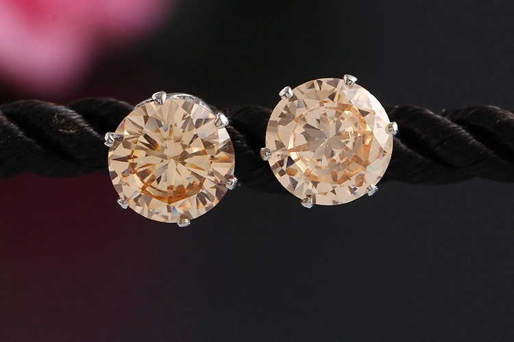 Earings for Woman 18k Gold Gemstone Crystal Jewellery with CZ Stud Earrings