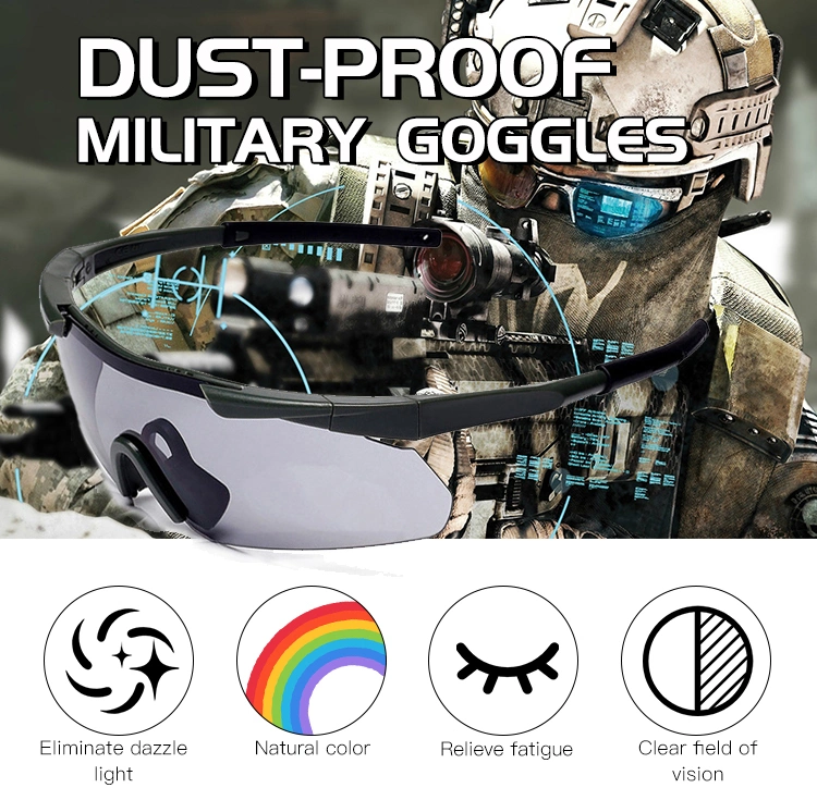Airsoft Outdoor Sport Sunglasses Military Tactical Ballistic Goggles Kit