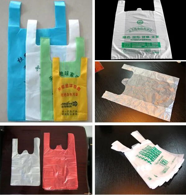 Automatic Biodegradable Double Line T-Shirt Bag Making Machine