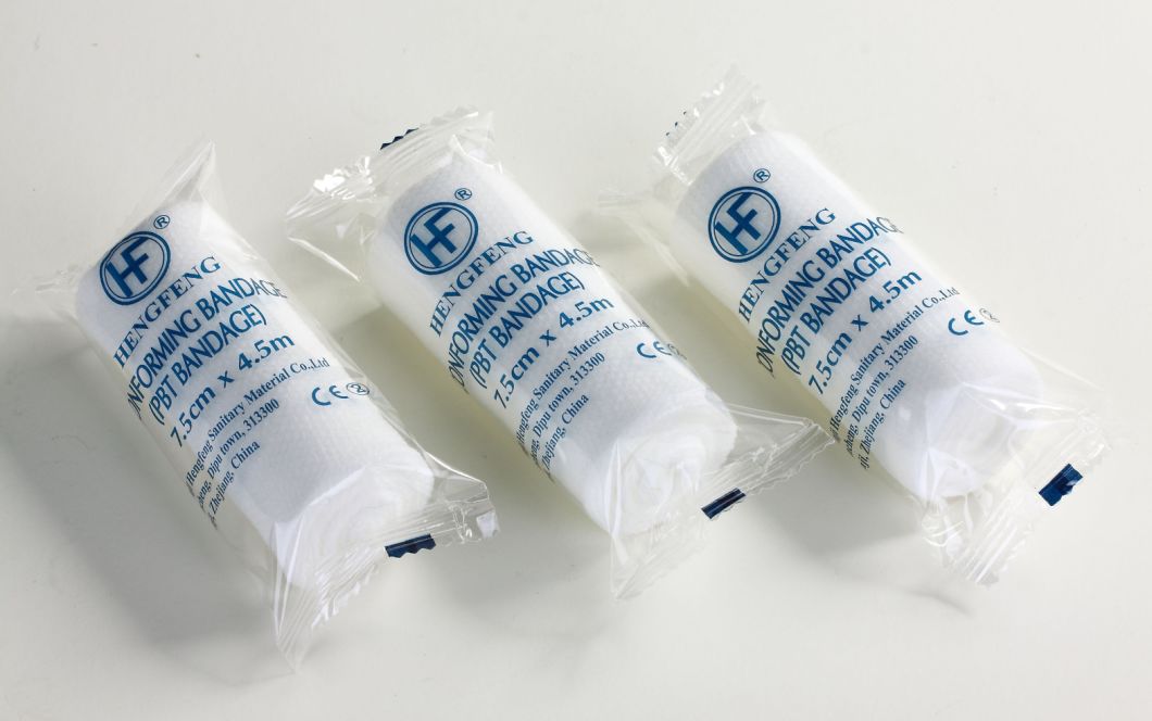Disposable Medical Sterile Conforming Gauze Roll Bandage Elastic PBT Gauze Bandage with CE FDA