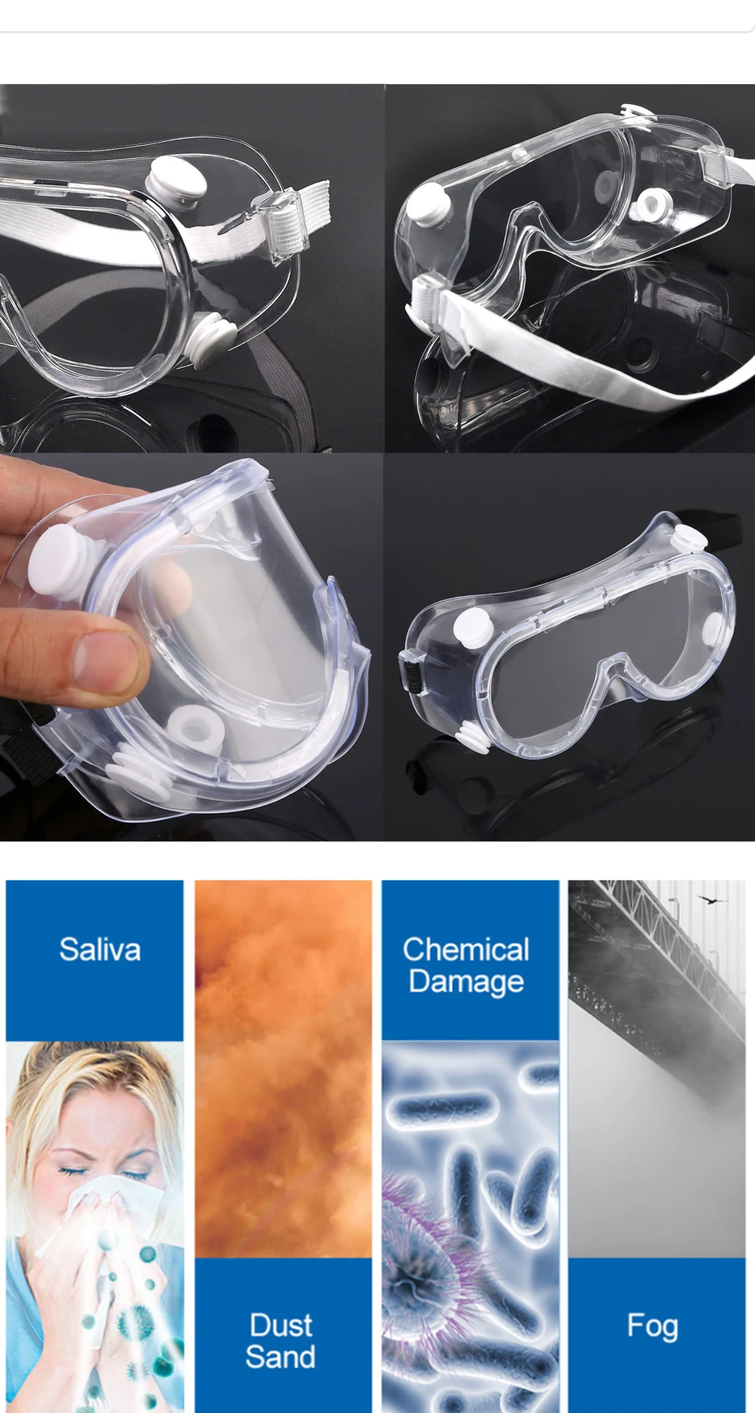 Protective Goggles Safety Protective Goggles PPE Goggles Approved
