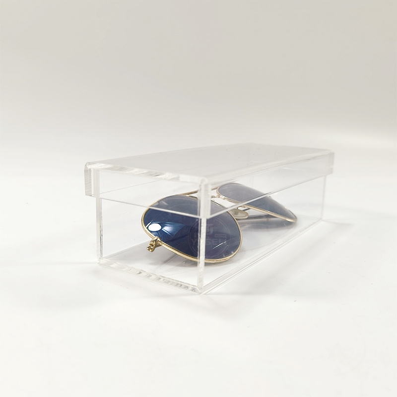 Whosale Transparent Rectangle Acrylic Sunglass Display Box Plexiglass Sunglasses Display Case