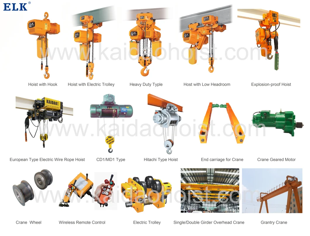 High Quality 2 Ton Electric Chain Hoist/Wire Rope Hoist Single Girder Wall Jib Crane / Crane