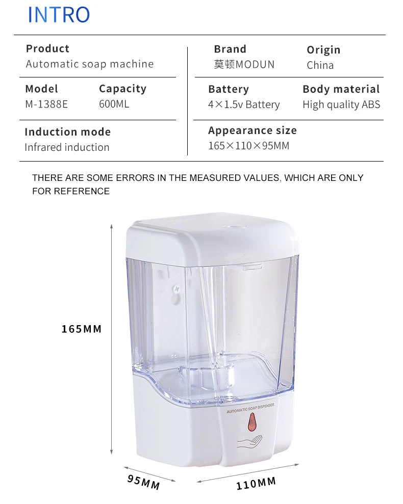 Ce Non Contact Automatic Soap Dispenser Wall Mounted Soap Dispenser Automatic Soap Dispenser Sensor Soap Dispenser