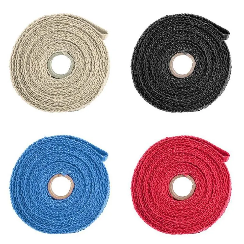 5m Thermal Exhaust Tape Exhaust Pipe Wrap Header Heat Resistant Cloth with Steel Strap for Car Motorcycle Intake Parts