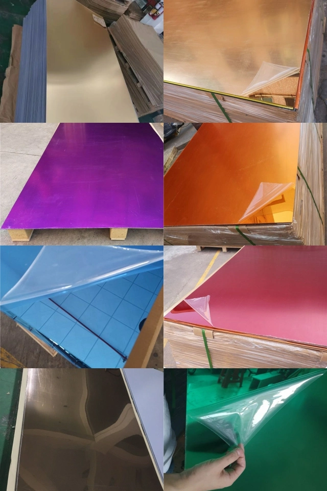 Shandong Anti-Scratch Rose Gold Mirror China Plexiglass Panel Raw Material