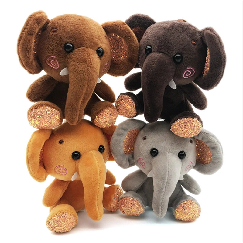 Four Colors Elephant Plush Toy Keychain