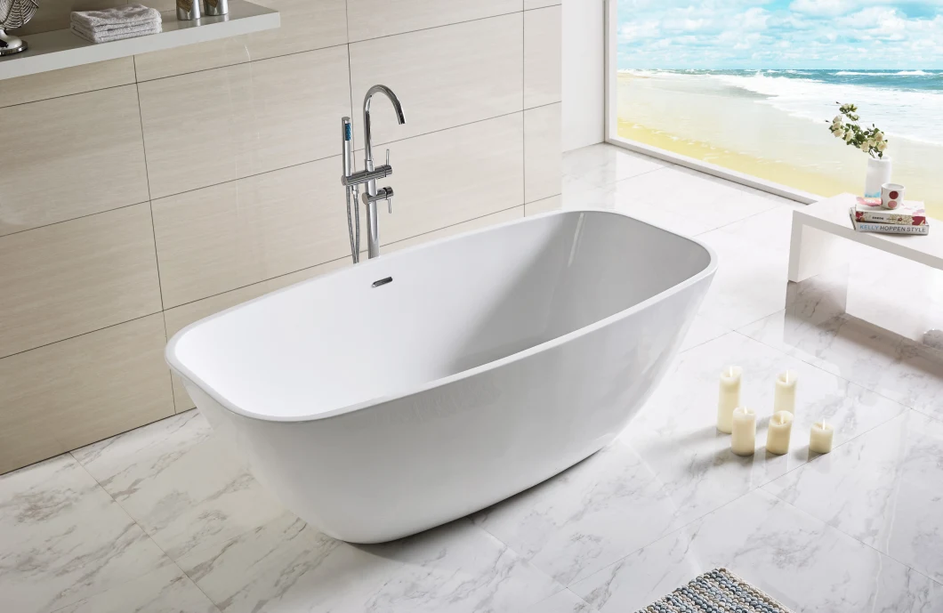 Woma 59''/1500*725*560mm Hot Sale Freestanding Bathroom Tub Acrylic Bathtub (Q169)