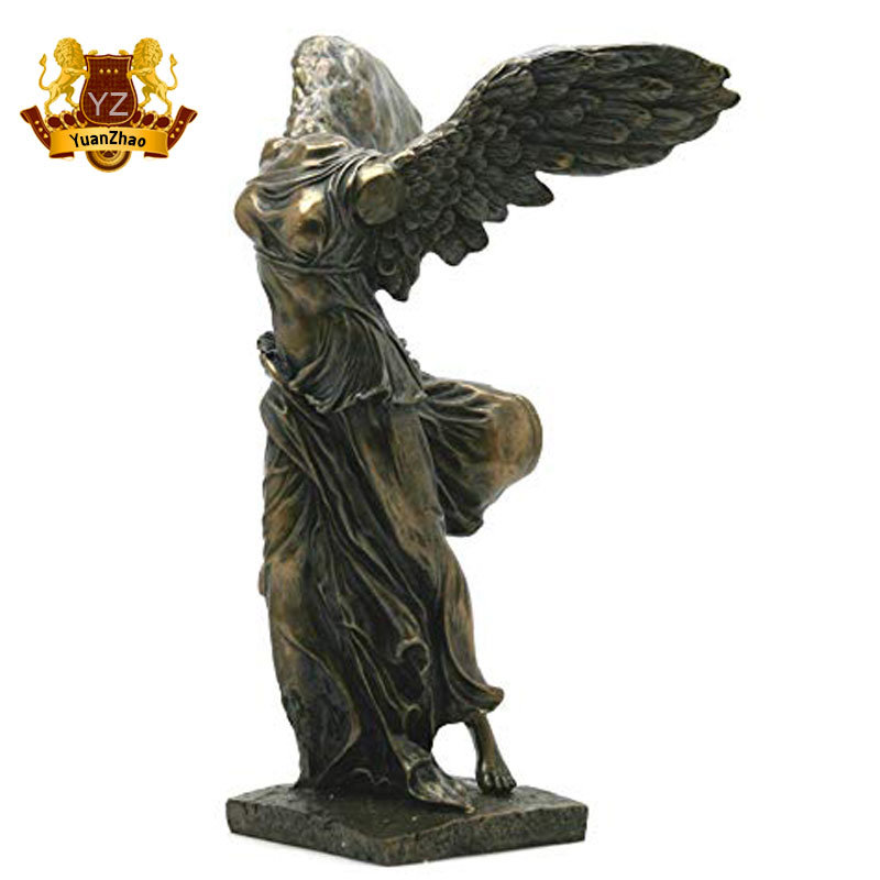 Metal Crafts Lost Wax Bronze Girl Angel with Wings Statue
