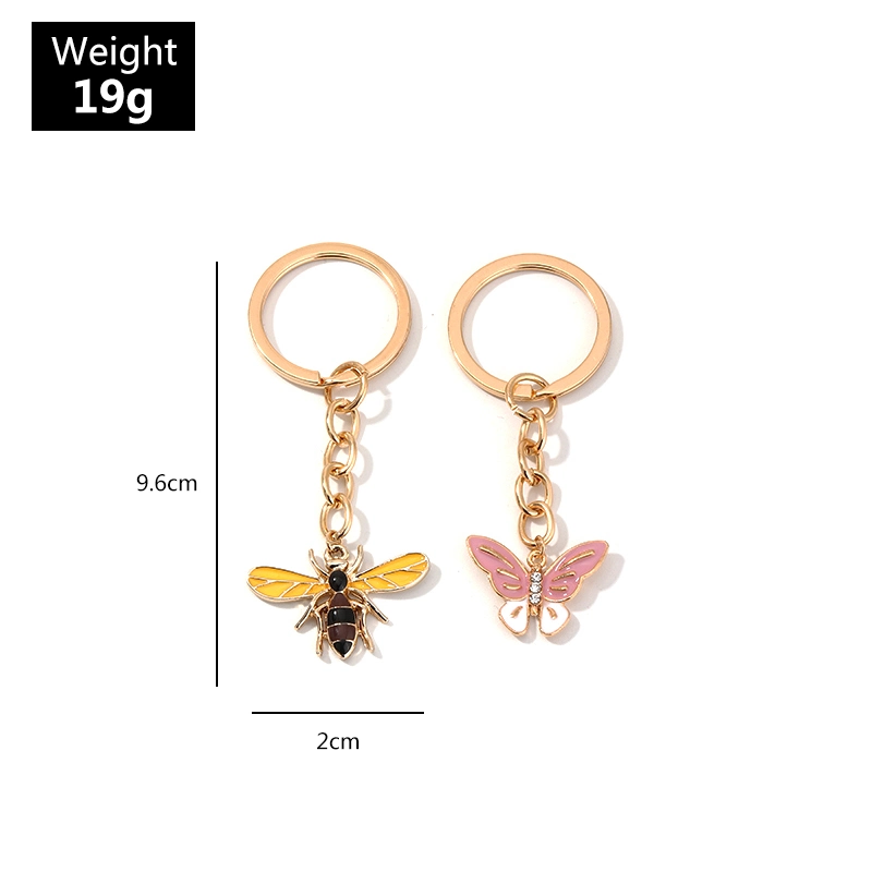 Bee Keychains Sets Women Girls Charm Bags Key Chain Accessories Pendant Car New Keychain Ring