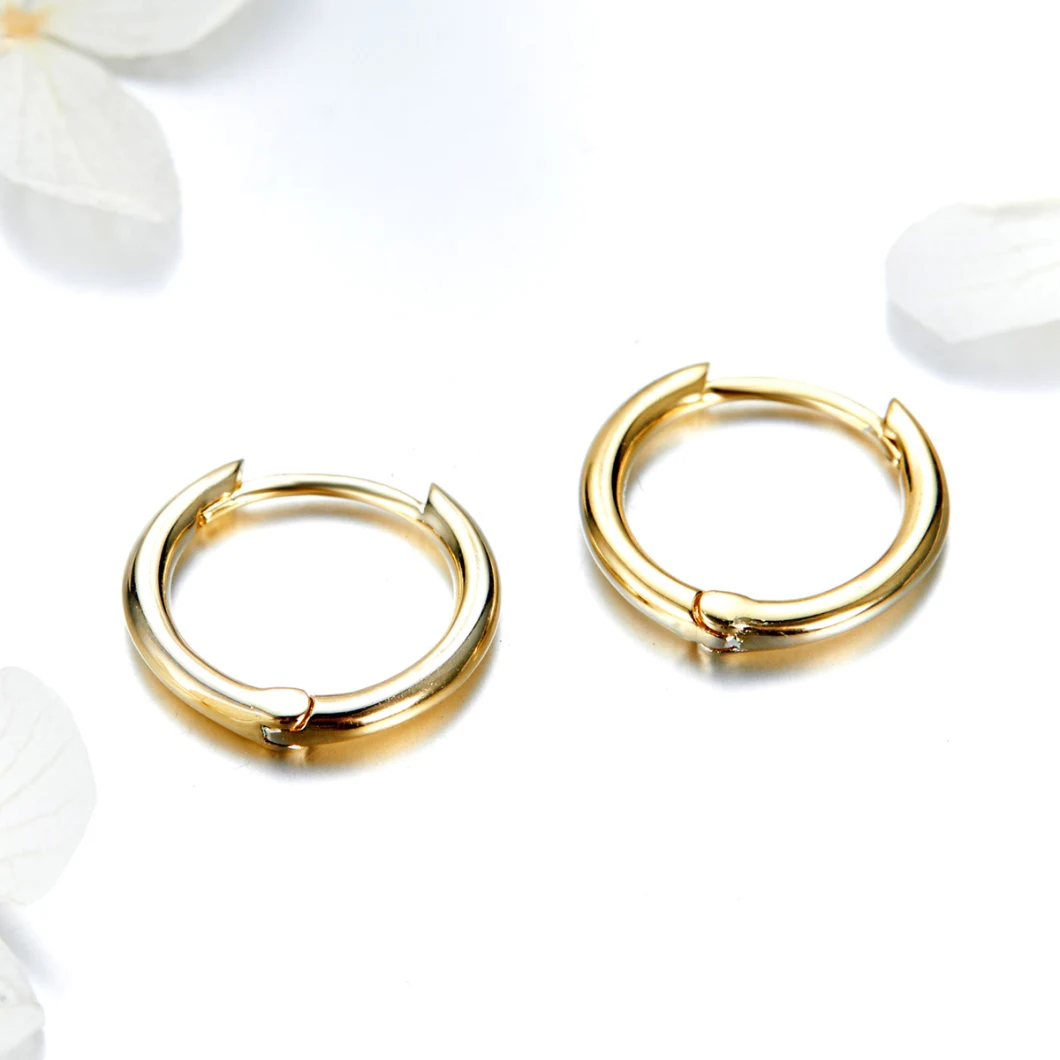 Classic 18K Gold Plated 925 Sterling Silver Stud Earrings