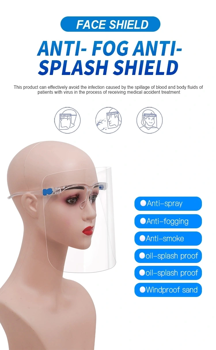 Distributor Anti-Fog Pet Shield Face Shield with Sunglasses Frame