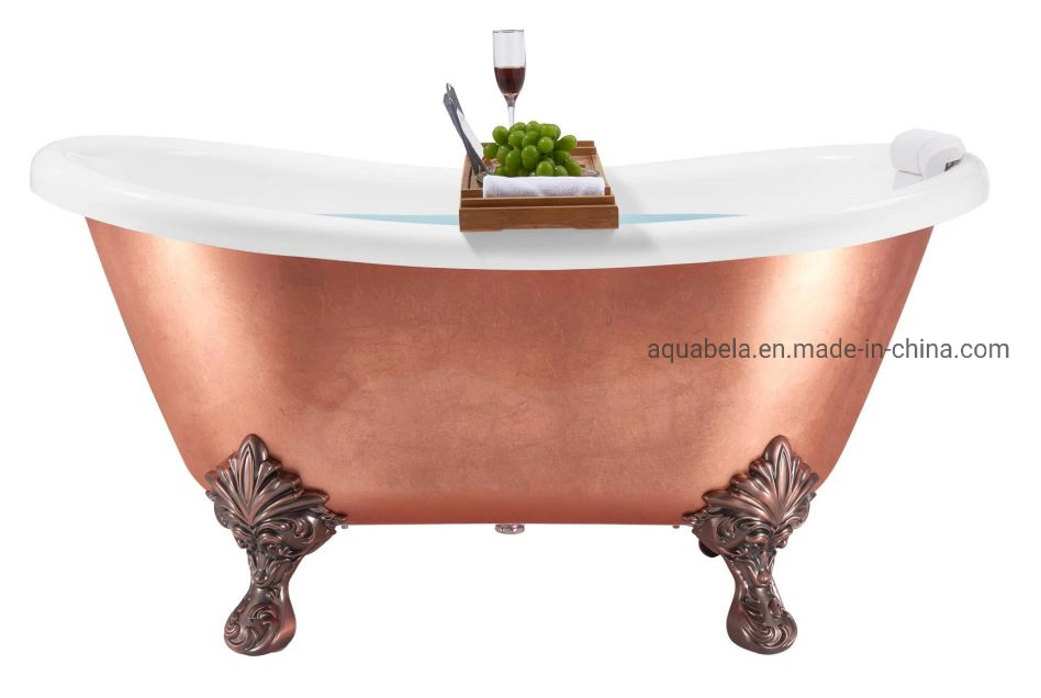 2020 Aquabela Ce/Cupc Luxury Acrylic Purple Bronze Color Soaking Clawfoot Bathroom Bathtub (JL6905)