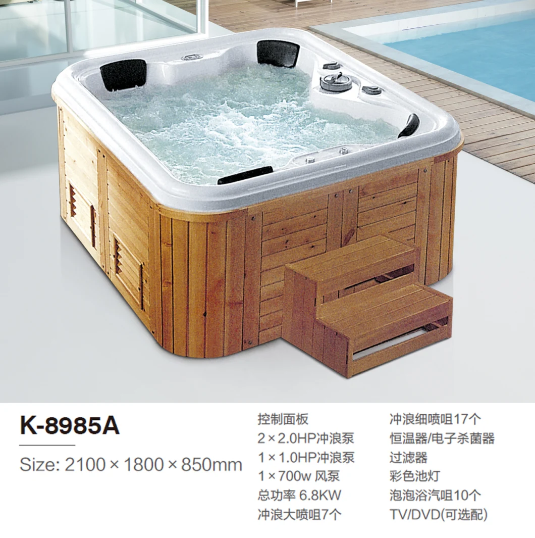 Joinin Massage Function Whirlpool Bathtub Freestanding Outdoor SPA Tub K8985A