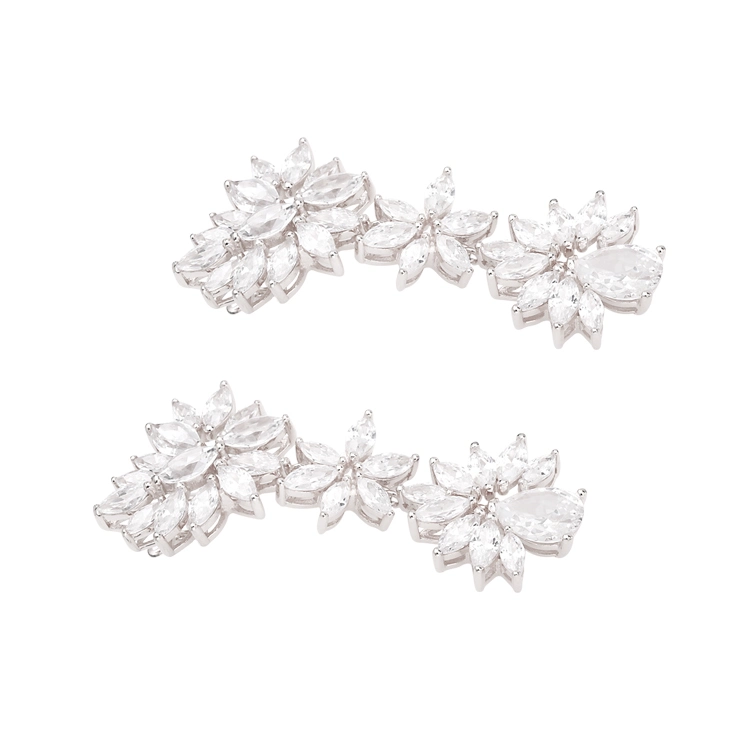 Classic Earrings Flower Shapes Elegant Party Earrings for Women