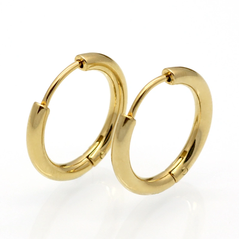 Delicate Stainless Steel Hoop Earring 18K Gold High Quality Women Earring Hook Earrings