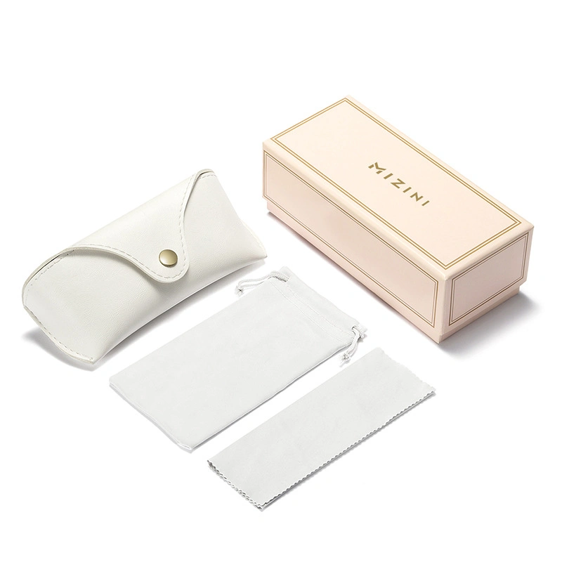 Luxury Sunglasses Packaging Boxes Folding Leather Reading Glasses Case with Gift Bags and Microfiber Pouch