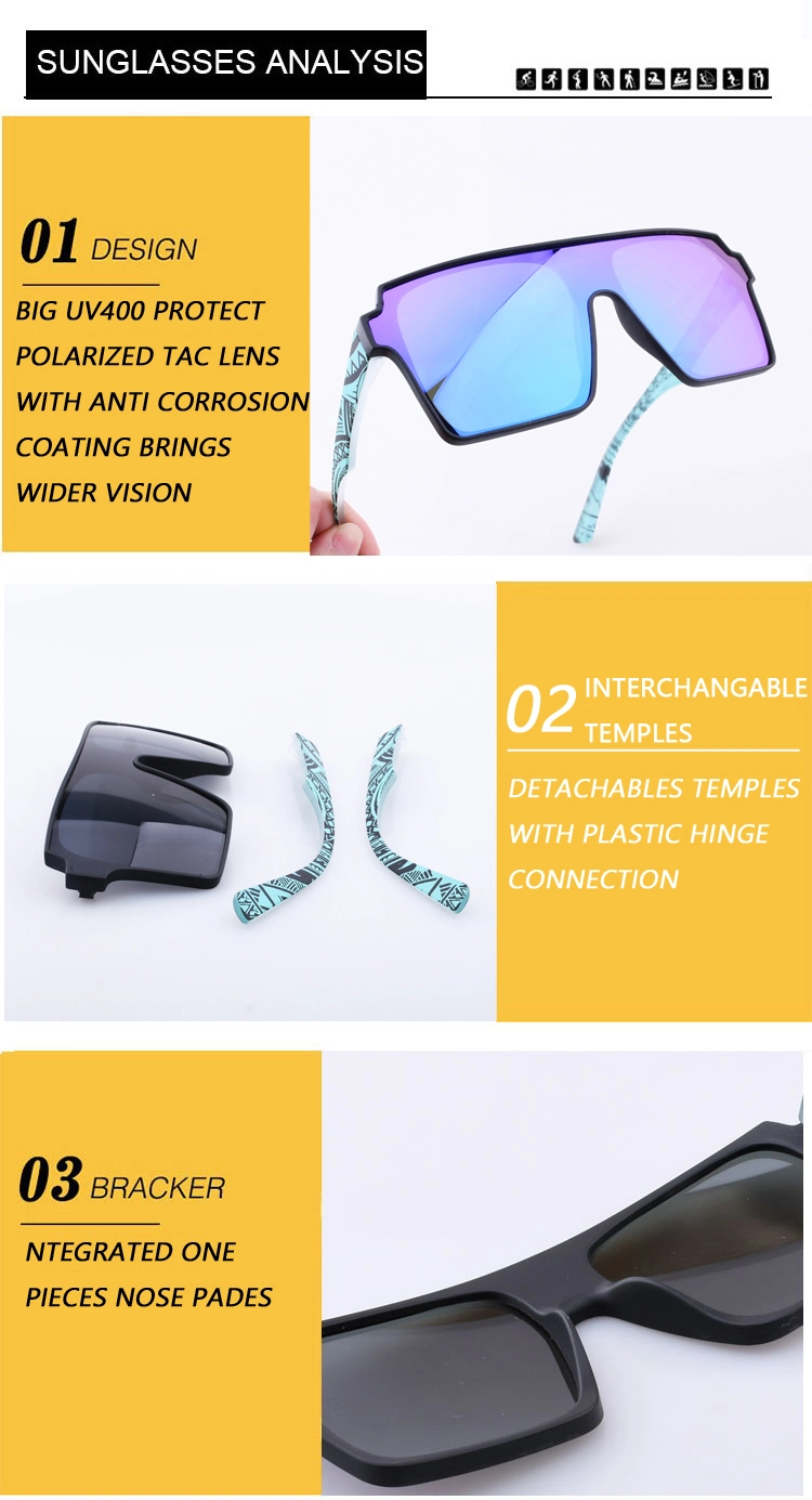 Square Oversize Sea Water Corrosion Protection Mirror Coating Lens Sunglasses