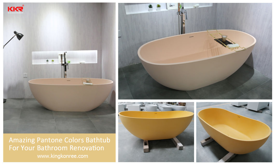 Marble Stone Bath Tubs Solid Surface Stone Oval Bathtub New Design Tubs